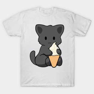 Ice Cream Black Cat T-Shirt